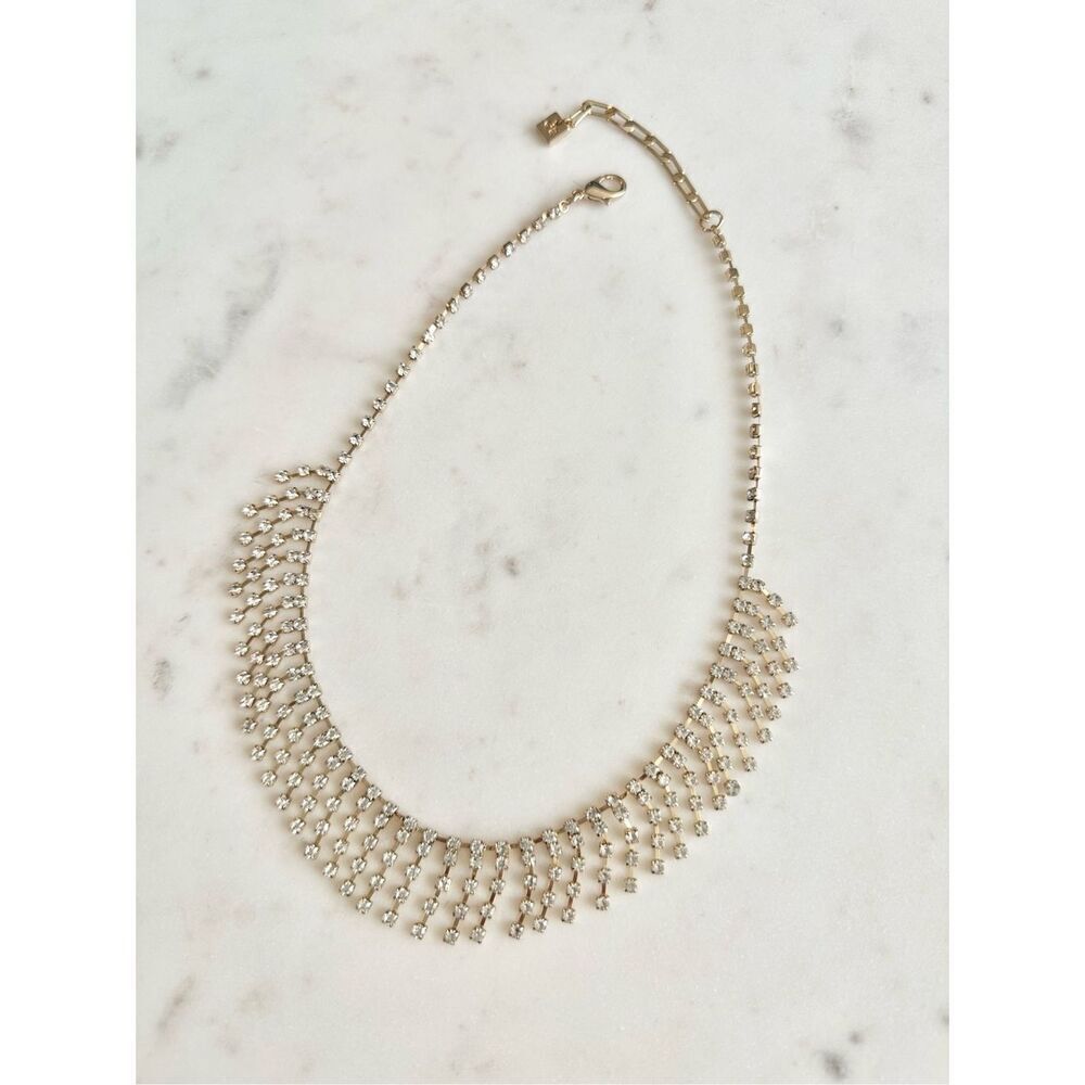 Open edit rhinestone statement necklace 